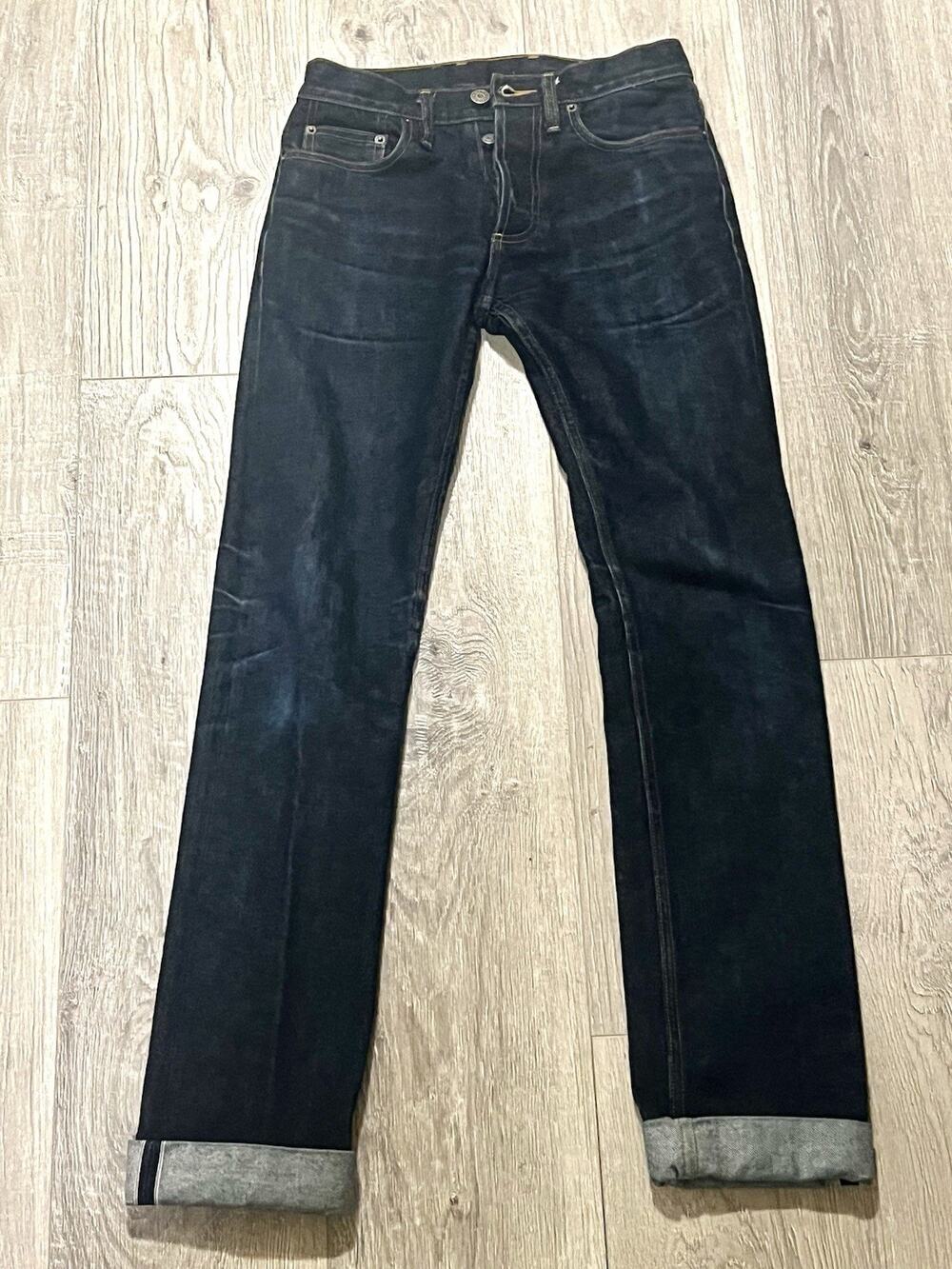 3sixteen ST-100x Selvedge Denim Jeans USA Made Raw Indigo Size 28